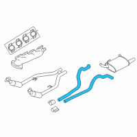 OEM 2007 Ford Mustang Exhaust Pipe Diagram - 7R3Z-5A212-A