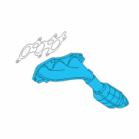 OEM Lexus RC350 Exhaust Manifold Sub-Assembly, Left Diagram - 17150-31790