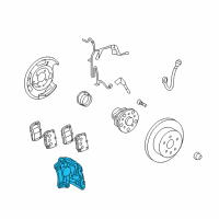 OEM Lexus GS350 Rear Driver Disc Brake Cylinder Assembly Diagram - 47850-22221