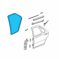 OEM 1999 Pontiac Grand Am Weatherstrip, Rear Side Door Diagram - 15147501