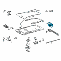 OEM 2017 Toyota Sienna Heater & AC Control Diagram - 55900-08190-E0