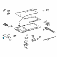 OEM 2015 Toyota Sienna Sunvisor Holder Diagram - 74348-08030-E0