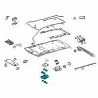OEM 2019 Toyota Sienna Map Lamp Assembly Diagram - 63650-08561-B0