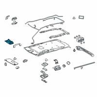 OEM 2014 Toyota Sienna Dome Lamp Assembly Diagram - 81240-08020-B0