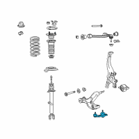 OEM Lexus RC200t Front Left Lower Suspension Ball Joint Assembly Diagram - 43340-39625