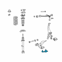 OEM 2017 Lexus RC200t Front Left Lower Suspension Ball Joint Assembly Diagram - 43340-39625