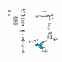 OEM 2017 Lexus RC200t Front Suspension Lower Control Arm Assembly, Left Diagram - 48640-30320