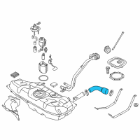 OEM Hyundai Accent Hose-Fuel Filler Diagram - 31036-1R500