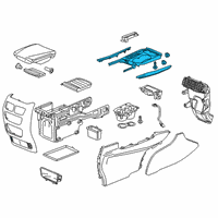 OEM Acura MDX Panel Assembly, Console (Desert Olive Ash) (Olive Ash) (Wood) Diagram - 77281-TYR-A32ZA