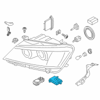 OEM 2014 BMW 650i xDrive Gran Coupe Control Unit Xenon Light Diagram - 63-11-7-356-250