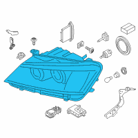 OEM 2017 BMW X4 Left Headlight Diagram - 63-11-7-401-135