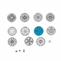 OEM 1998 Chrysler Concorde Aluminum Wheel Diagram - LG20PAK