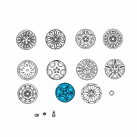 OEM 2000 Chrysler Concorde Alloy Wheels Diagram - LG40RAV