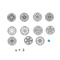 OEM 1999 Chrysler Concorde Wheel Center Cap Diagram - RG98PAKAA