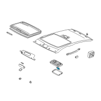 OEM 2000 Toyota Solara Map Lamp Bulb Diagram - 90084-98054