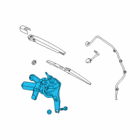 OEM 2015 Kia Sorento Rear Wiper Motor & Linkage Assembly Diagram - 987002P500