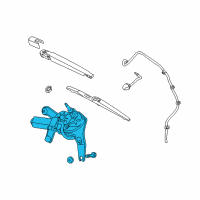 OEM 2013 Kia Sorento Rear Wiper Motor & Linkage Assembly Diagram - 987002P000