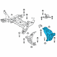 OEM BMW M235i xDrive Gran Coupe Steering Knuckle, Right Diagram - 31-21-6-876-854