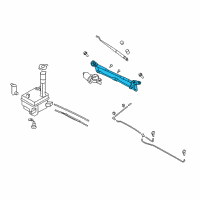 OEM Hyundai Sonata Link Assembly-Windshield Wiper Motor Diagram - 98150-3K000