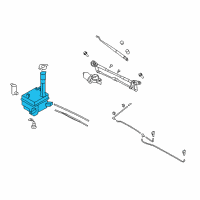 OEM 2009 Hyundai Sonata Windshield Washer Reservoir Assembly Diagram - 98620-3K100