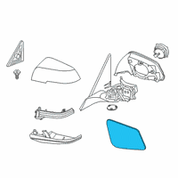 OEM 2014 BMW 320i Mirror Glass, Heated, Plane, Left Diagram - 51-16-7-285-003