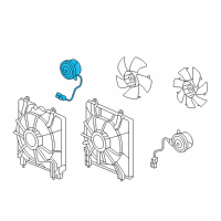 OEM 2011 Honda Accord Motor, Cooling Fan (Toyo) Diagram - 19030-R40-A03