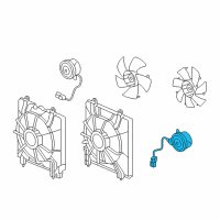 OEM 2012 Honda Accord Motor, Cooling Fan Diagram - 38616-R40-A03