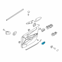 OEM Hyundai Sonata Interior Door Handle Assembly, Left Diagram - 82610-3S010