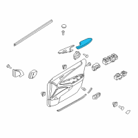 OEM 2014 Hyundai Sonata Front Door Armrest Assembly Left Diagram - 82710-3S050-RAS