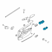 OEM Hyundai Sonata Power Window Main Switch Assembly Diagram - 93570-3S000-RY