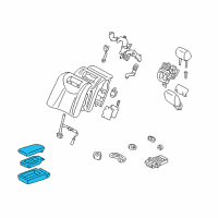 OEM 2006 Lexus LS430 Rear Seat Armrest Assembly, Center Diagram - 72830-50870-A0
