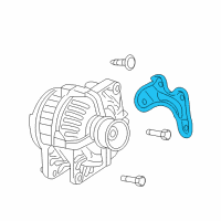 OEM 2011 Ram 2500 Bracket-ALTERNATOR And Compressor Diagram - 53034126AA