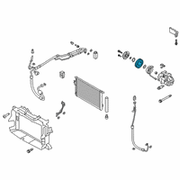 OEM Kia Sorento Pulley Assembly-Air Conditioner Compressor Diagram - 97643C6500