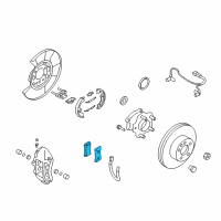 OEM 2016 Nissan GT-R Brake Pads Diagram - D4060-6HS0A