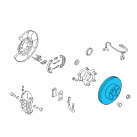 OEM 2015 Nissan GT-R Rotor-Disc Brake, Rear Diagram - 43206-KJ10A