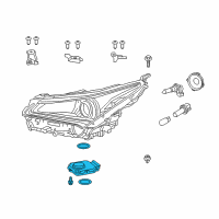 OEM 2015 Lexus NX300h Computer Sub-Assembly, HEADLAMP Diagram - 89907-78091