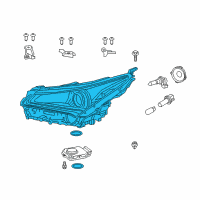 OEM 2017 Lexus NX200t Headlamp Unit Assembly, Right Diagram - 81140-78030