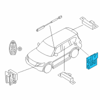 OEM Infiniti QX80 Keyless Controller Assembly Diagram - 28595-1LK0A