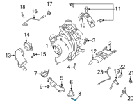 OEM 2018 Ford F-250 Super Duty Exhaust Pipe Stud Diagram - -W716425-S900
