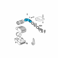 OEM 1998 GMC C2500 Duct-Air Cleaner Outlet Diagram - 15713006
