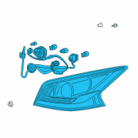 OEM 2015 Nissan Altima Lamp Assembly-Rear Combination LH Diagram - 26555-9HM0A