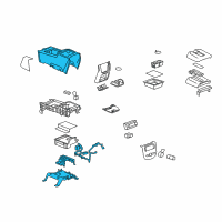 OEM 2012 Chevrolet Tahoe Console Assembly Diagram - 19329524
