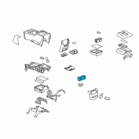 OEM 2007 Chevrolet Tahoe Compartment Asm-Front Floor *Light Cashmere Diagram - 25913743