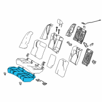 OEM 2020 Toyota Avalon Seat Cushion Pad Diagram - 71503-07051