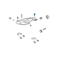 OEM 2005 Toyota Celica Headlamp Assembly Screw Diagram - 90119-06885