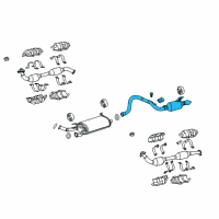 OEM 2009 Lexus LX570 Exhaust Tail Pipe Assembly Diagram - 17430-38551