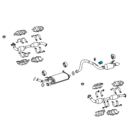 OEM Lexus Damper, Exhaust Pipe Diagram - 17581-17020