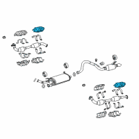 OEM Toyota Land Cruiser Front Pipe Insulator Diagram - 18435-38020