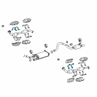 OEM Toyota Front Pipe Clamp Diagram - 18421-22020