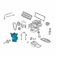 OEM 2003 Dodge Ram 2500 Timing Belt Cover Diagram - 53021323AF